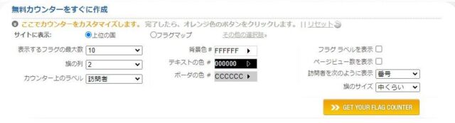 FLAG counter (フラッグ カウンター)の説明